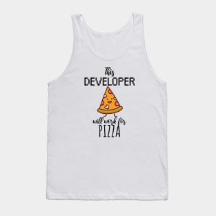 This developer will work for pizza Tank Top